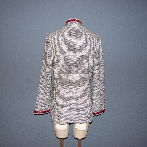 ST JOHN Textured Boucle Knit Zip-Front Jacket [C9] - Picture 7 of 8